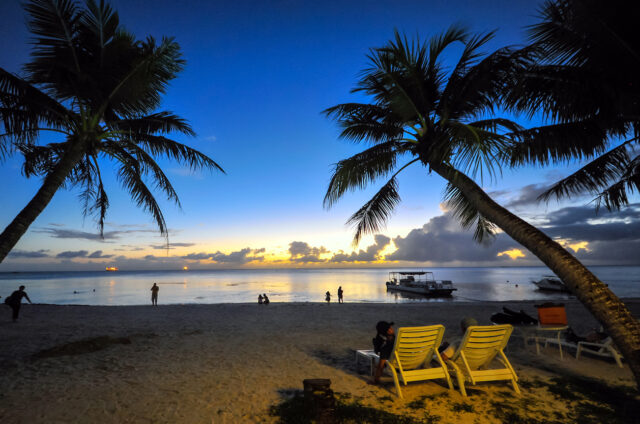 Západ slunce, Saipan, Mariany, USA