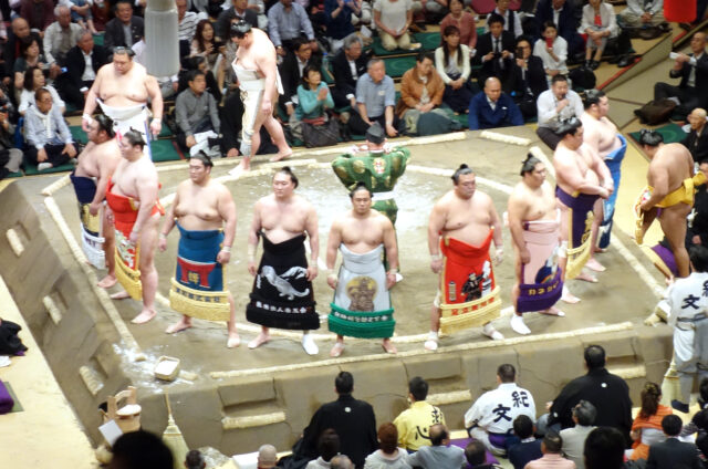 Kokugikan, hlavní sumo aréna země, Tokio, Japonsko