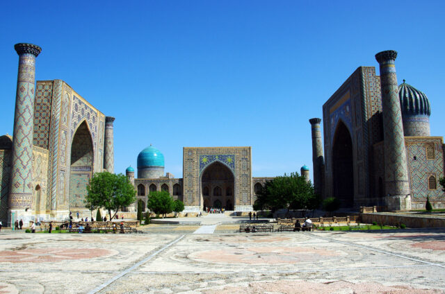 Náměstí Registán, Samarkand, Uzbekistán