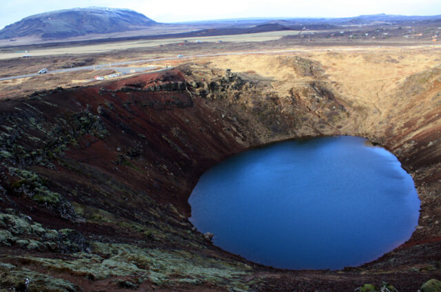 Sopečné jezero Kerid, Island